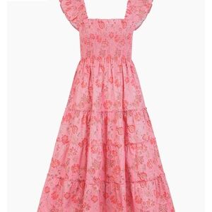 Hill House Pink and Red Floral Dress